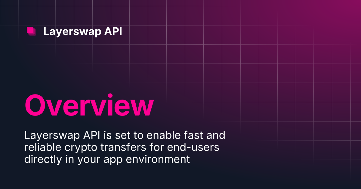 Overview | Layerswap API